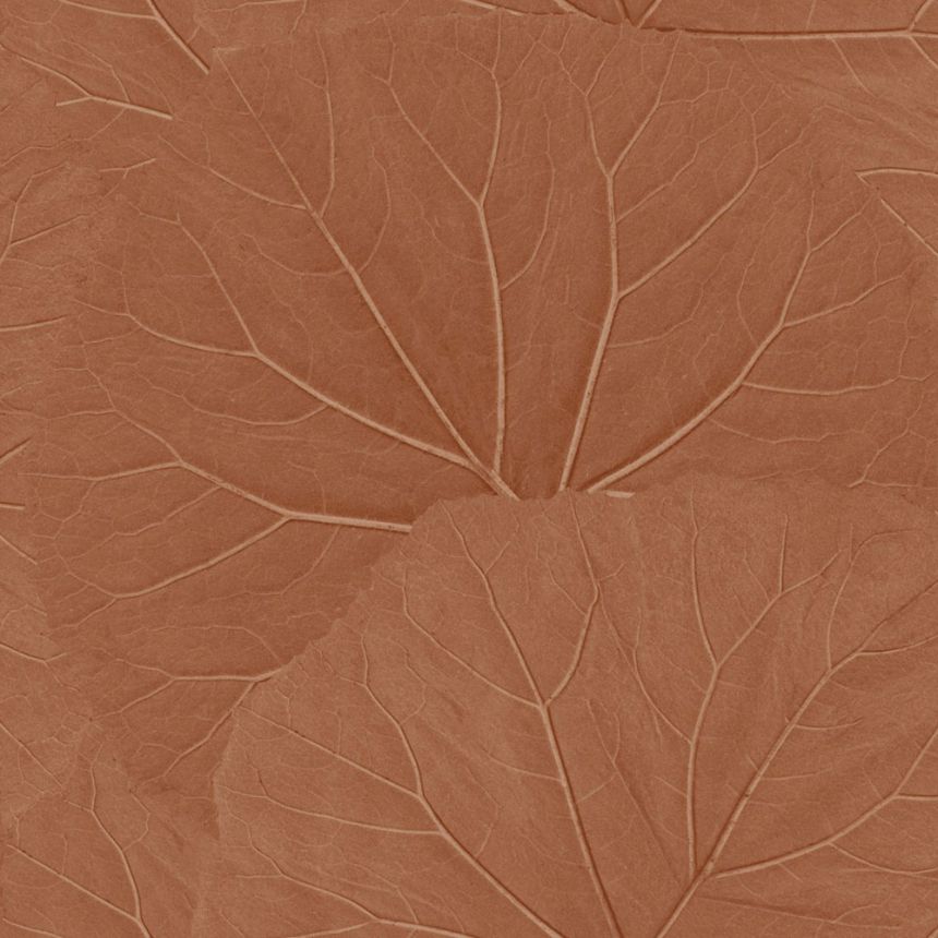 Tapeta s listy, kaštanová hnědá, 139915, Floral Fever, Esta Home