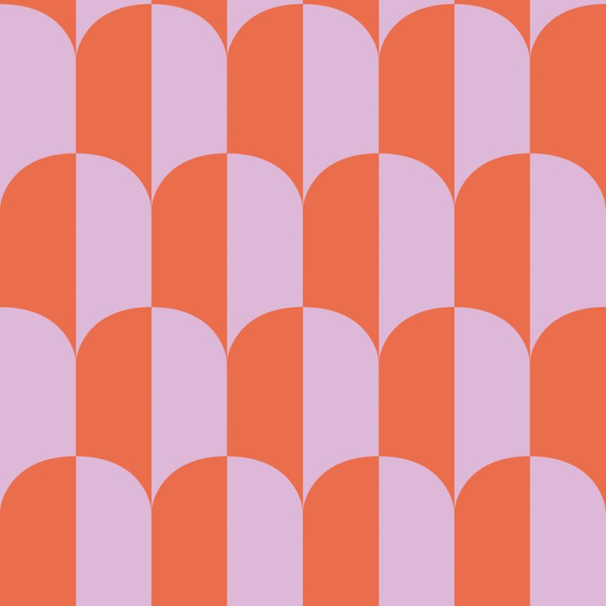 Tapeta s ArtDeco vzorem, růžová, červená, 139982, Color Pop, Esta Home
