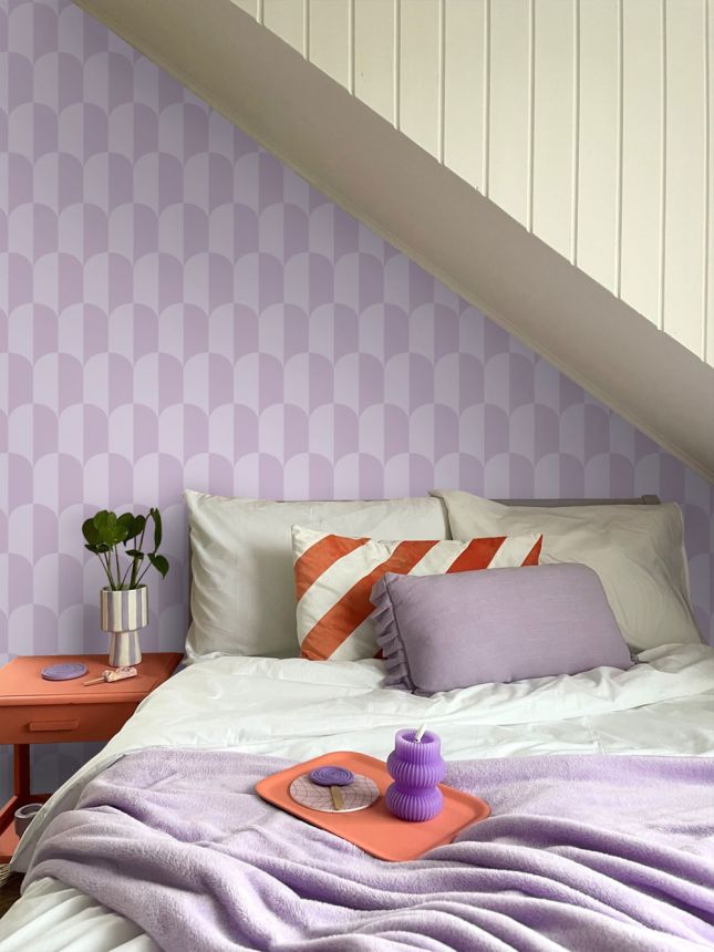Tapeta s ArtDeco vzorem, fialová, 139987, Color Pop, Esta Home