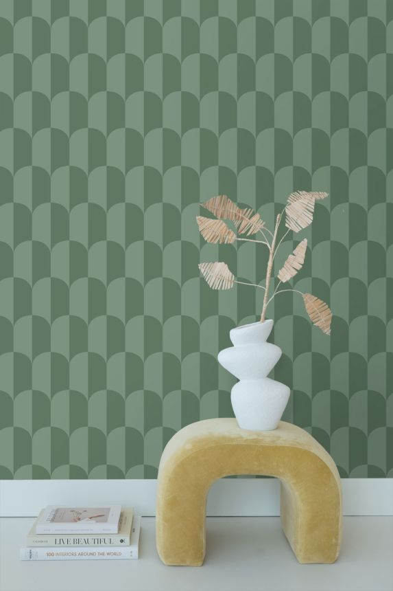 Tapeta s ArtDeco vzorem, zelená, 139989, Color Pop, Esta Home