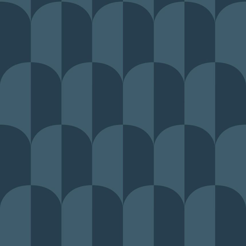 Tapeta s ArtDeco vzorem, modrá, 139990, Color Pop, Esta Home