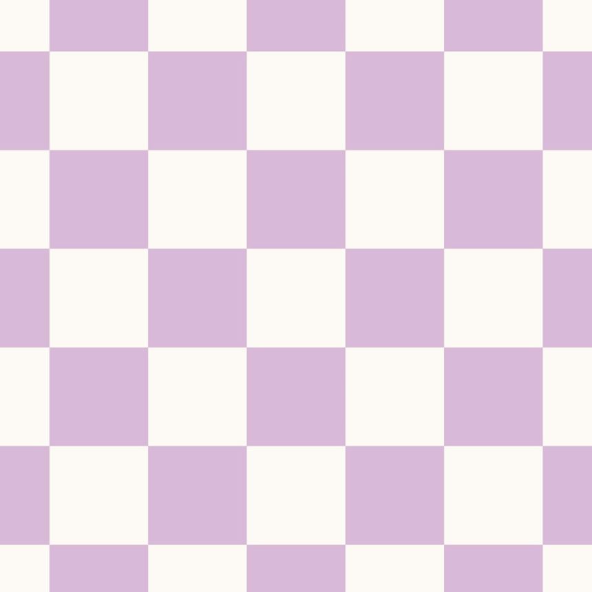 Tapeta se šachovnicovým vzorem, fialová, bílá, 139997, Color Pop, Esta Home