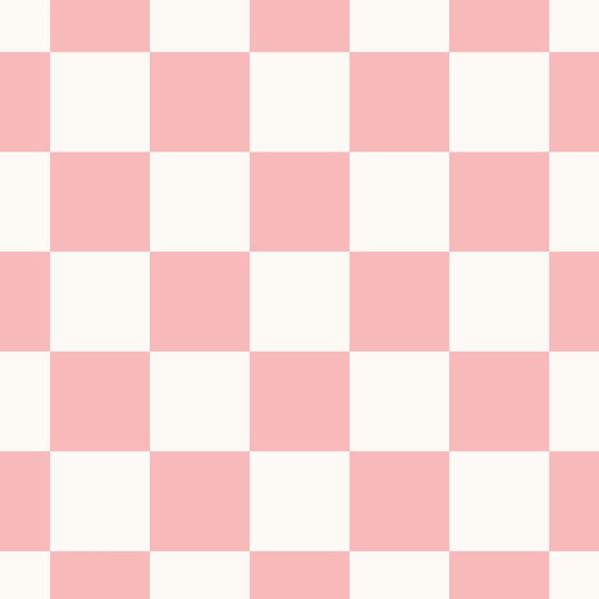 Tapeta se šachovnicovým vzorem, bílá, růžová, 139998, Color Pop, Esta Home