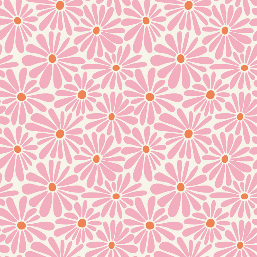 Květinová tapeta, růžová, bílá, 131149, Color Pop, Esta Home