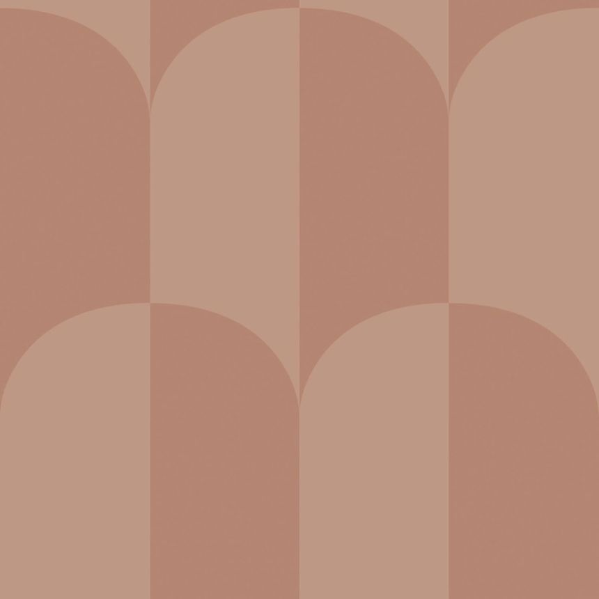 Tapeta s ArtDeco vzorem, červeno-hnědá, 131238, Color Pop, Esta Home