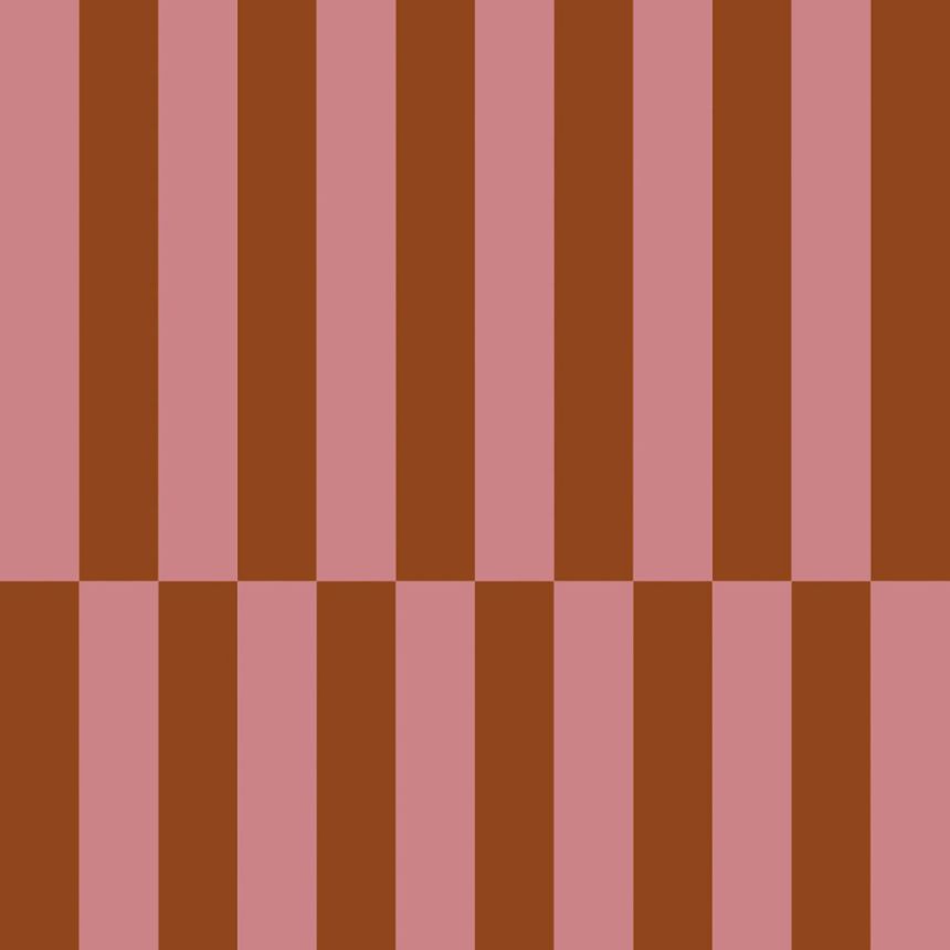 Tapeta s pruhy, červeno-hnědá, růžová, 131427, Color Pop, Esta Home