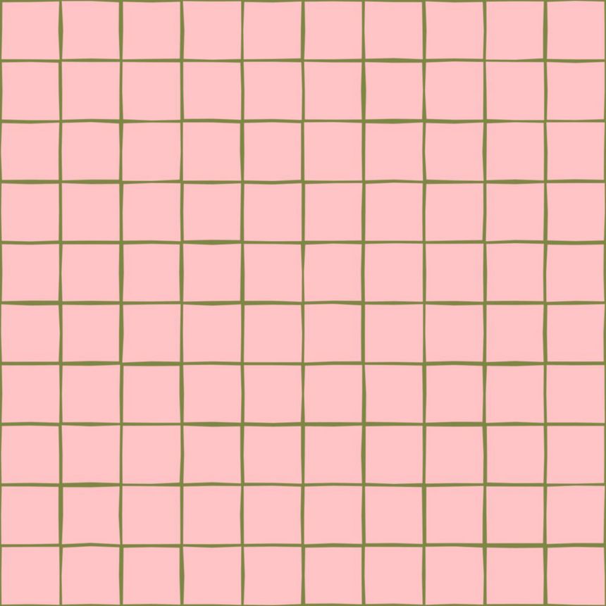 Tapeta s mřížkou, růžová, zelená, 131594, Color Pop, Esta Home