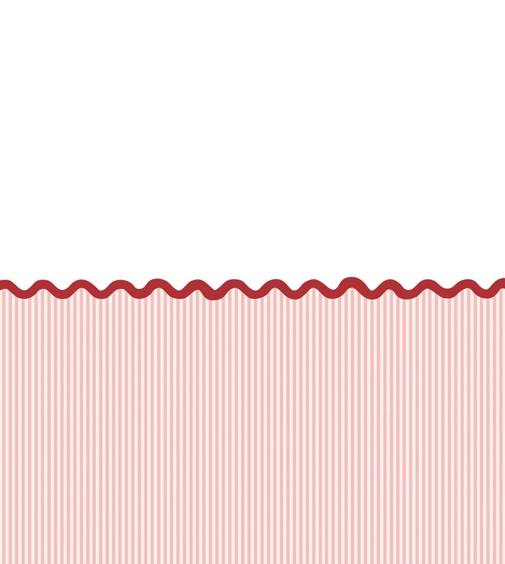 Dětská obrazová tapeta s vlnkami, bílo-růžová, 159524, Color Pop, Esta Home