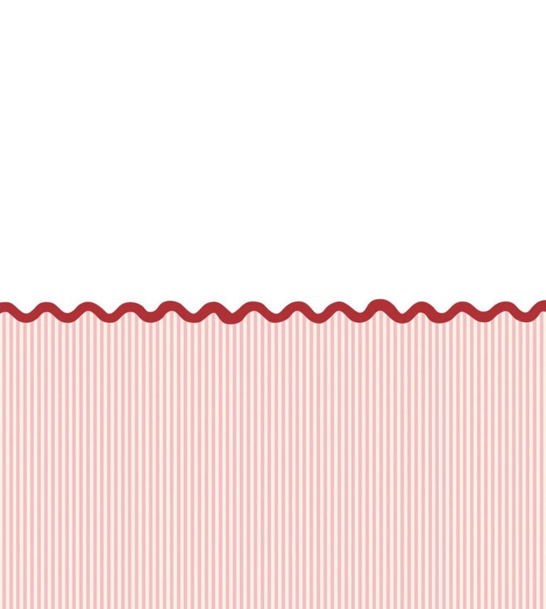 Dětská obrazová tapeta s vlnkami, bílo-růžová, 159524, Color Pop, Esta Home