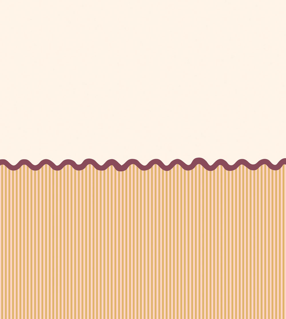 Dětská obrazová tapeta s vlnkami, žluto-hnědá, 159526, Color Pop, Esta Home