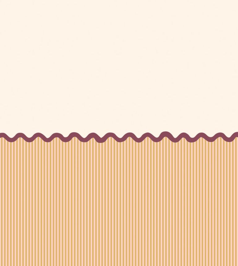 Dětská obrazová tapeta s vlnkami, žluto-hnědá, 159526, Color Pop, Esta Home