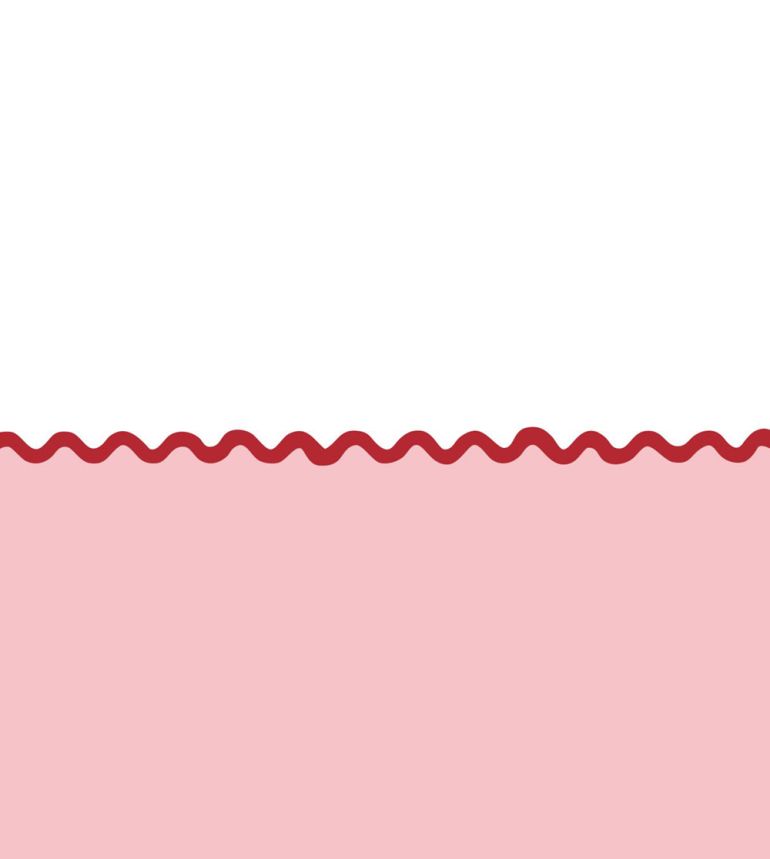 Dětská obrazová tapeta s vlnkami, bílo-růžová, 159528, Color Pop, Esta Home