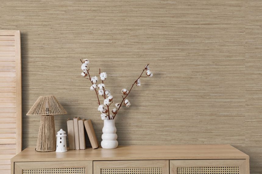 Tapeta imitující žíhanou látku, béžová, DR1203, Drop, Grandeco