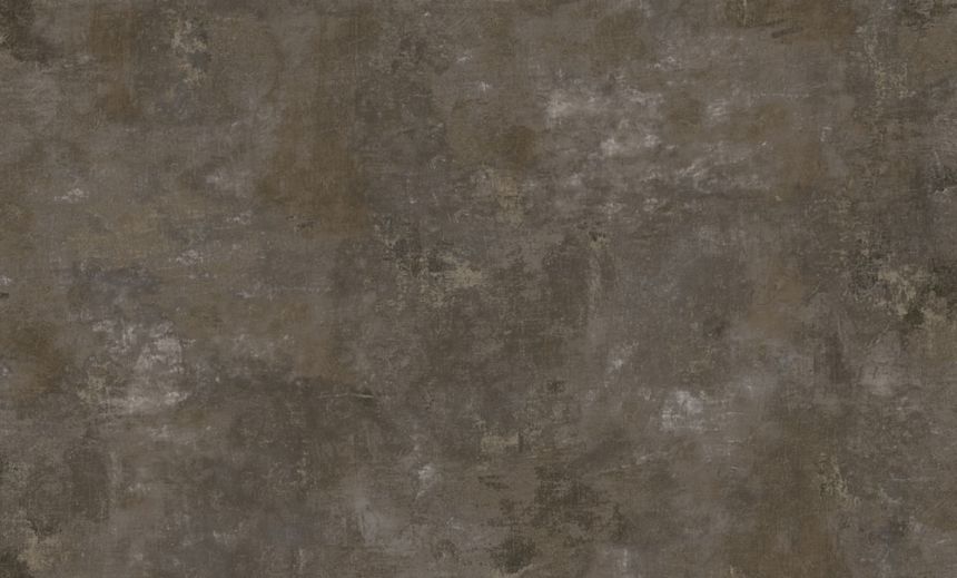 Tapeta imitující vintage omítku, černo-hnědá, DR1106, Drop, Grandeco