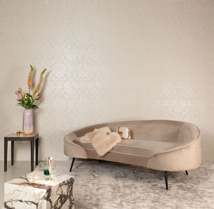 Tapeta se zámeckým vzorem, šedo-béžová (Taupe), DR3004, Drop, Grandeco