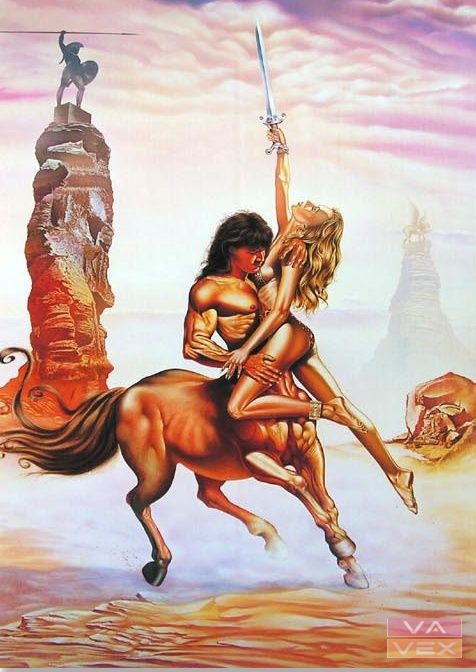Plakát 3147, Bájný Kentaur a dívka, rozměr 98 x 68 cm