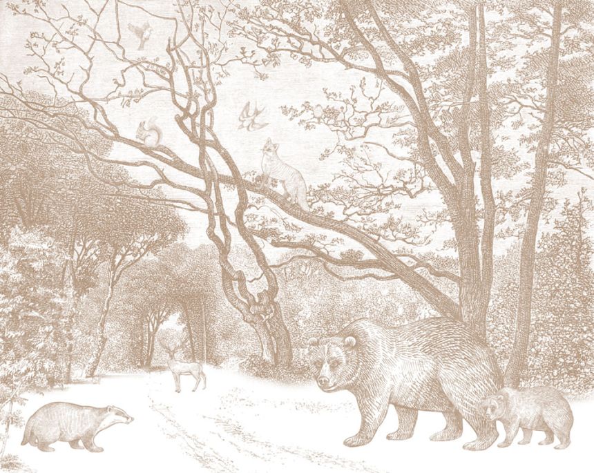 Vliesová obrazová tapeta Les, lesní zvířátka 159064, 350 x 279 cm, Forest Friends, Esta