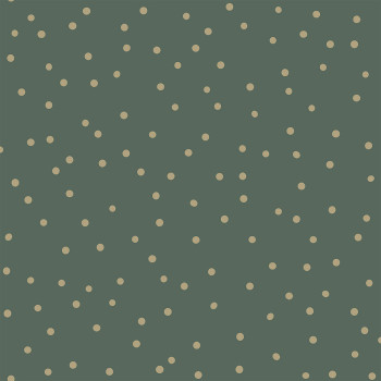 Vliesová tapeta na zeď zelená, zlaté puntíky 139275, Forest Friends, Esta