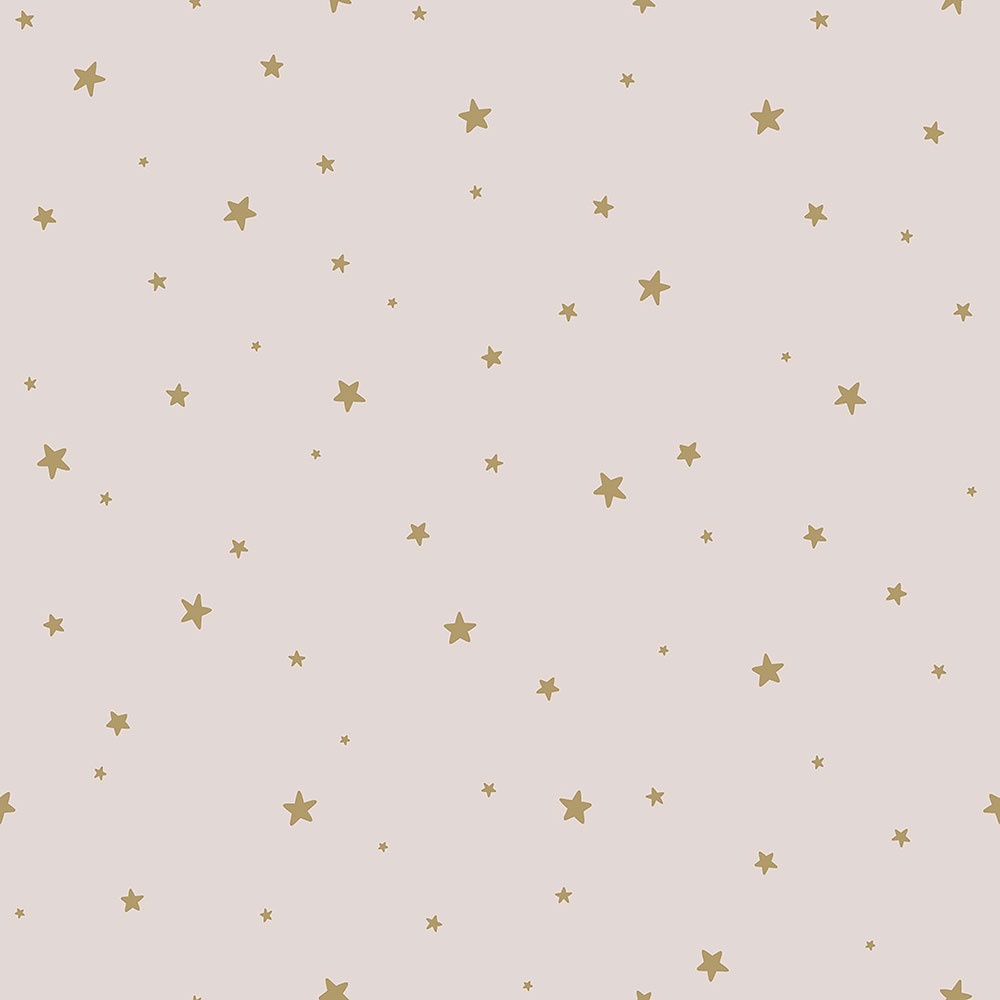 Starorůžová vliesová tapeta se zlatými hvězdičkami 139260, Forest Friends, Esta