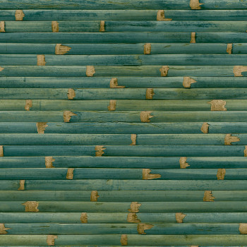 Zelená vliesová tapeta na zeď, imitace bambusu, WL1101, Wanderlust, Grandeco