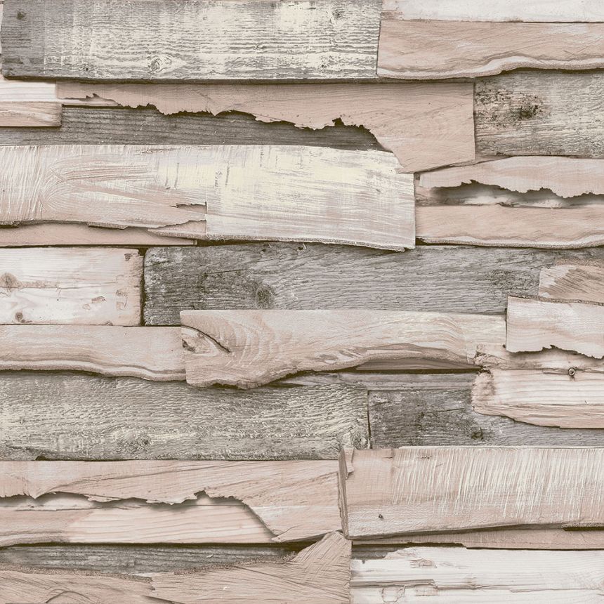 Vliesová tapeta na zeď, imitace dřeva, dřevěná prkna, WL1001, Wanderlust, Grandeco