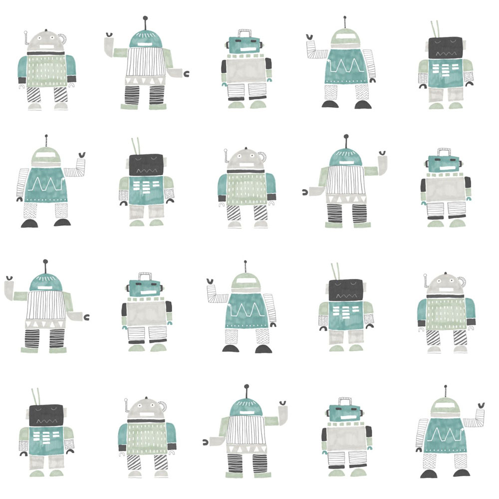 Vliesová tapeta na zeď dětská, Roboti 138938, Little Bandits, Esta
