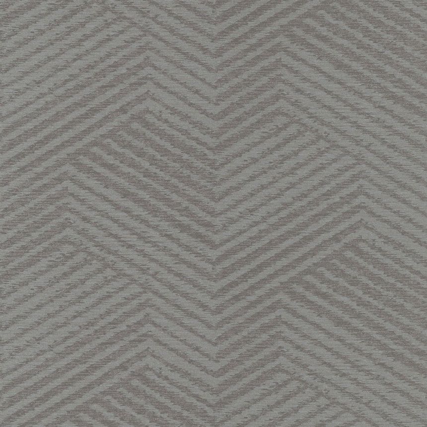 Geometrická metalická hnědo-šedá vliesová tapeta EE2103, Elementum, Grandeco