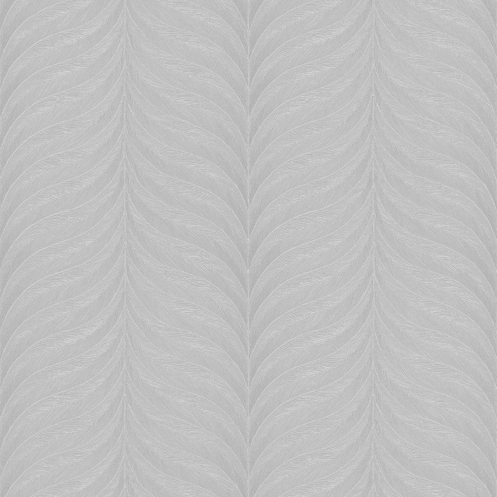 Stříbrná vliesová tapeta na zeď, grafický motiv peříček EE1306, Elementum, Grandeco