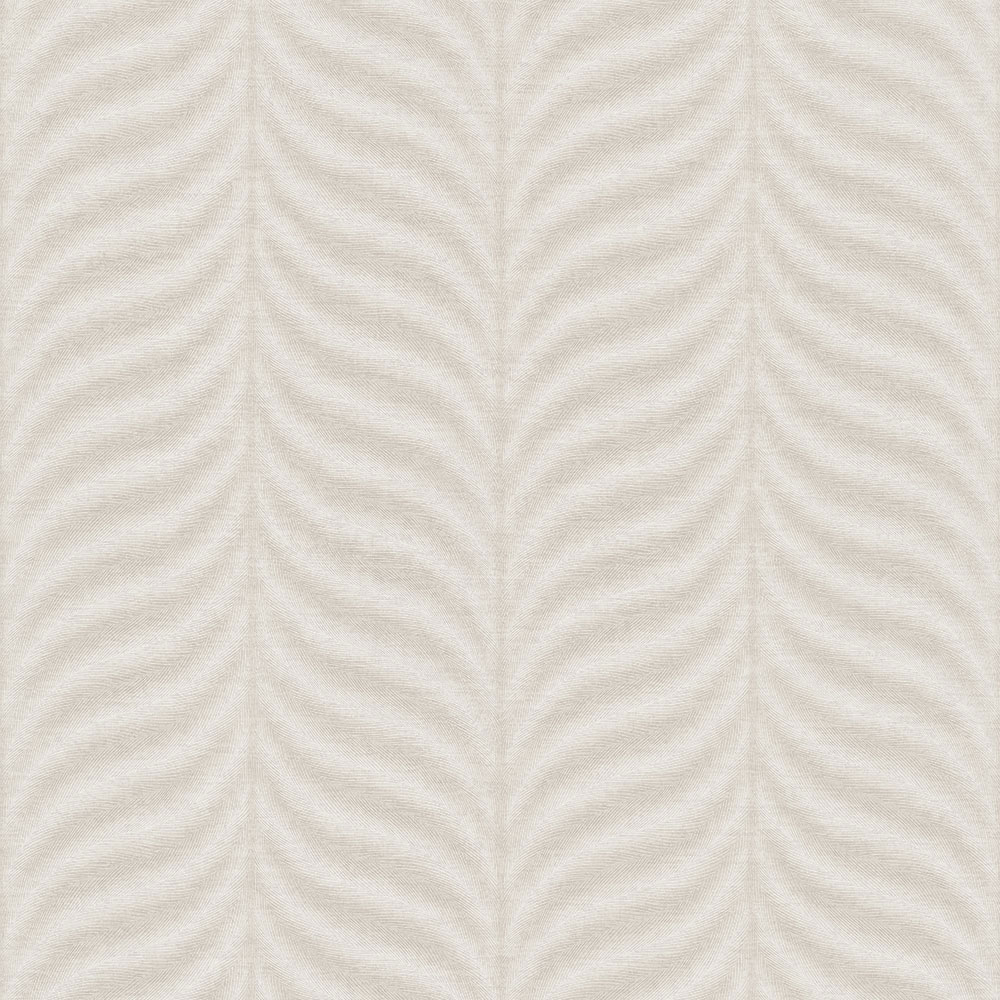 Béžová vliesová tapeta na zeď, grafický vzor peříček EE1302, Elementum, Grandeco