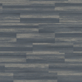 Modro-stříbrná vliesová tapeta se strukturou rohože EE1106, Elementum, Grandeco
