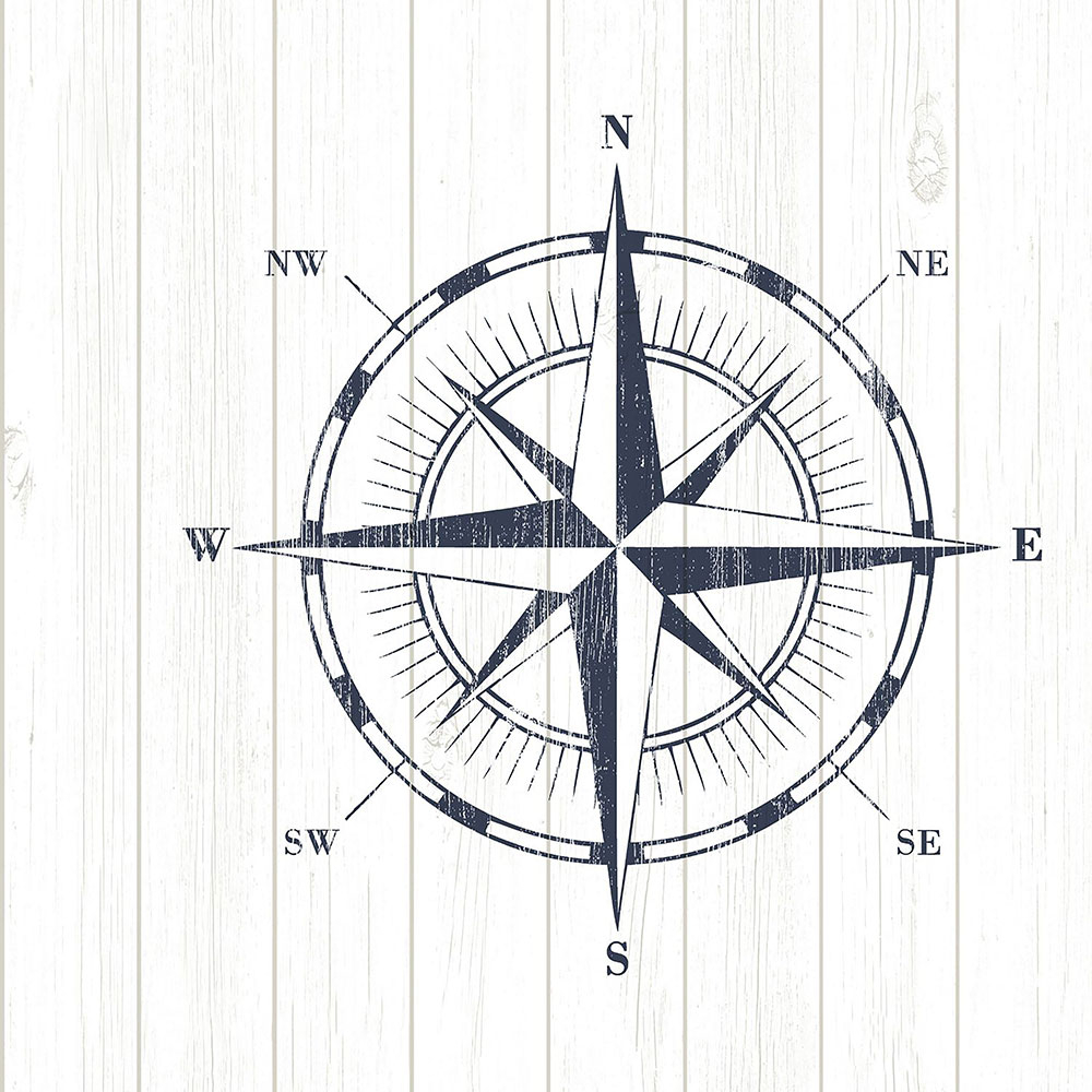 Vliesová tapeta na zeď, Kompas na palubkovém podkladu 138975, Regatta Crew, Esta Home