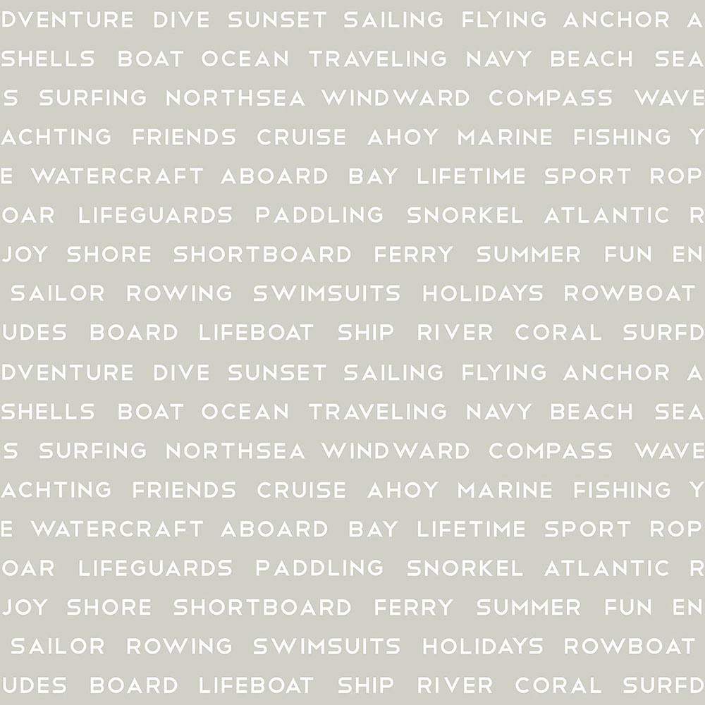 Vliesová tapeta šedá s nápisy 138958, Regatta Crew, Esta Home