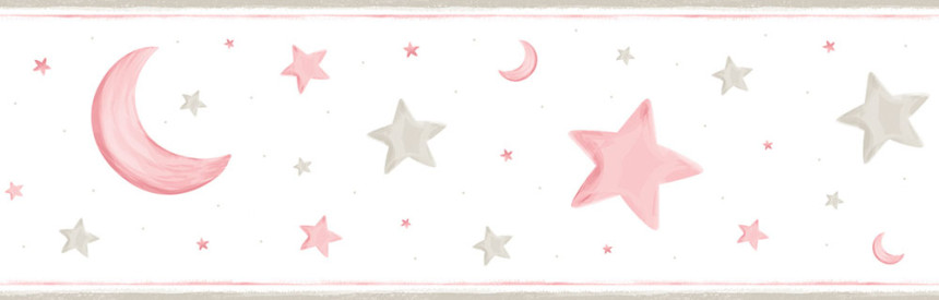 Dětská samolepící bordura Hvězdičky, měsíc 470-2, Pippo, ICH Wallcoverings