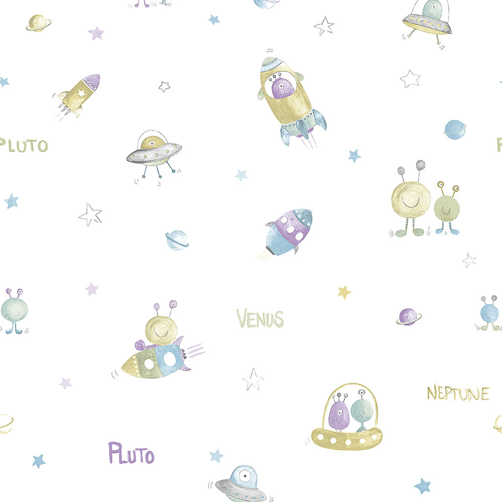 Papírová dětská tapeta na zeď Vesmír 3355-1, Oh lala, ICH Wallcoverings