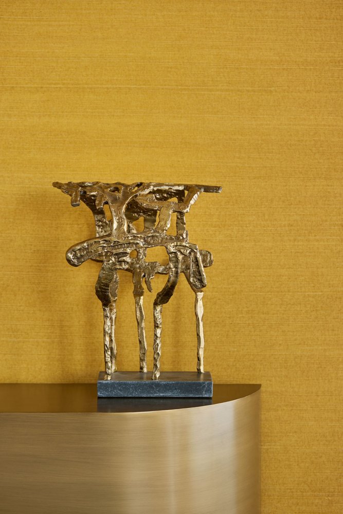 Přírodní hořčicová tapeta na zeď 303506, Natural Wallcoverings III, Eijffinger