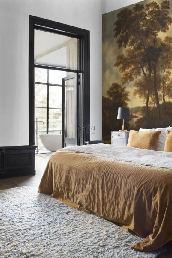 Vliesová obrazová tapeta Romantická krajina 158883, 186 x 279 cm, Blush, Esta Home