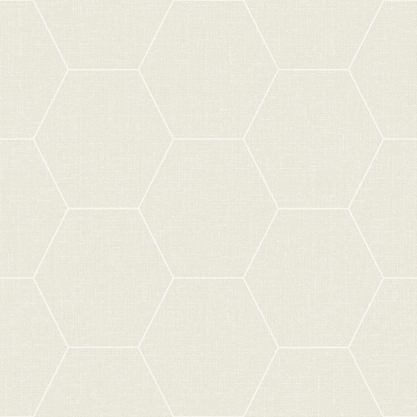Geometrická vliesová tapeta na zeď, hexagony 148749, Blush, Esta Home