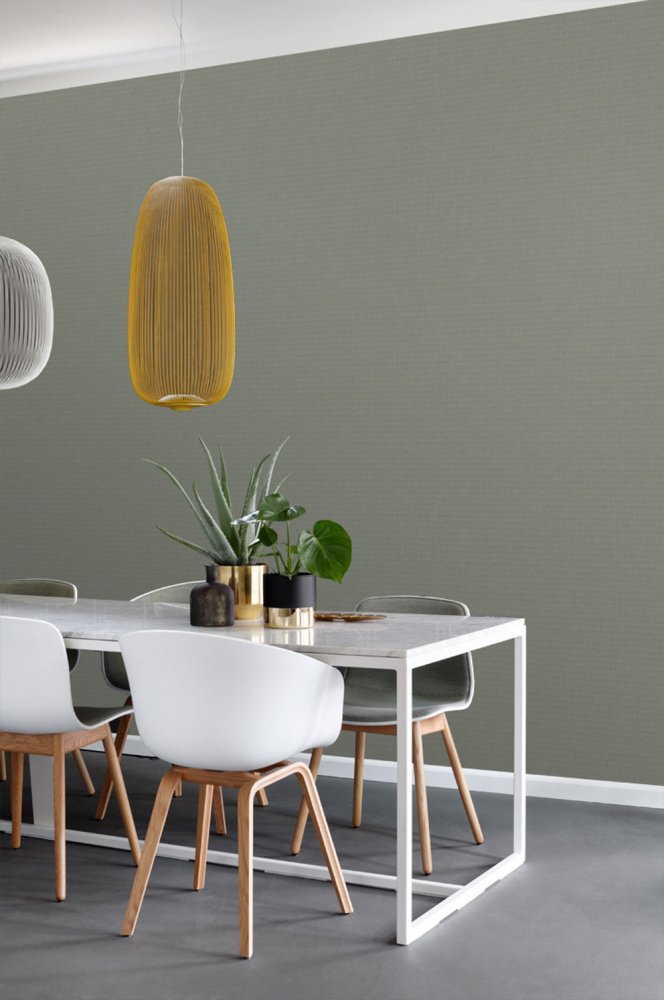 Šedozelená vliesová tapeta na zeď, imitace látky 148746, Blush, Esta Home