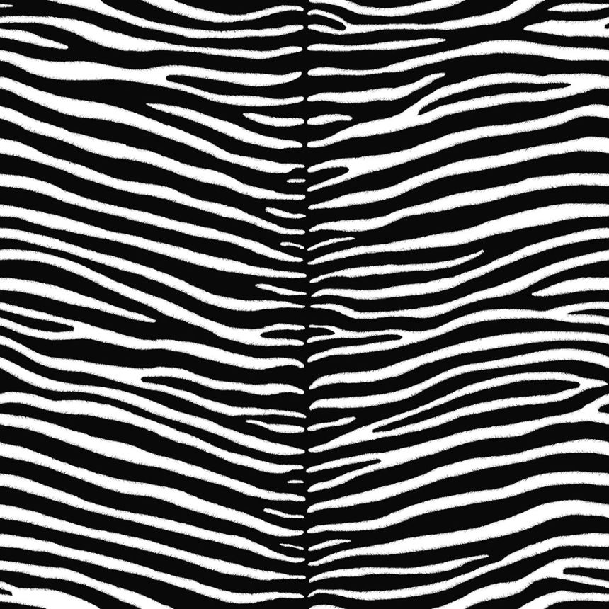 Vliesová černobílá tapeta - imitace kůže zebry 136807, Paradise, Esta Home
