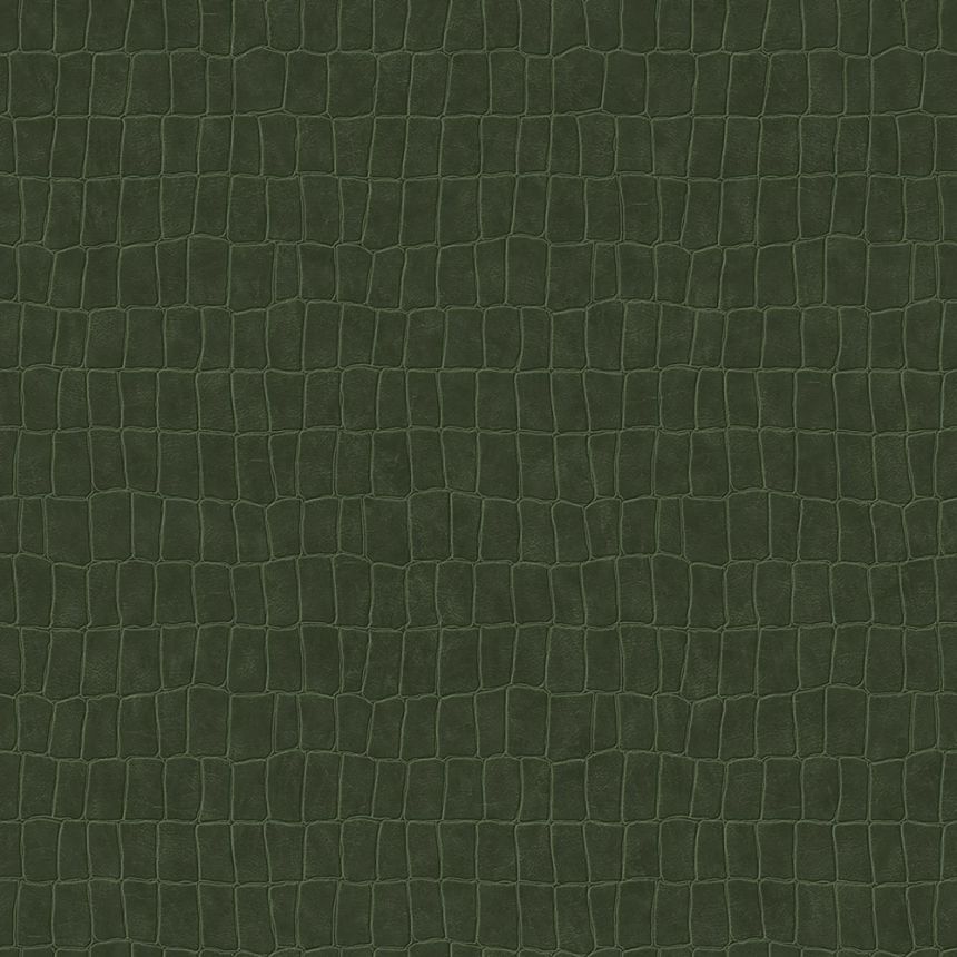 Vliesová zelená tapeta na zeď- imitace kůže 139187, Paradise, Esta Home
