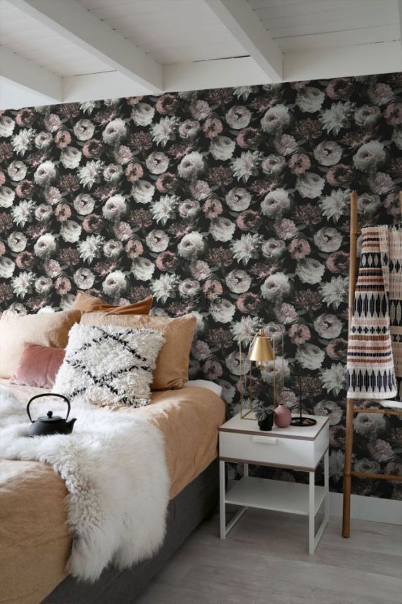 Romantická vliesová květinová tapeta do ložnice 139169, Paradise, Esta Home