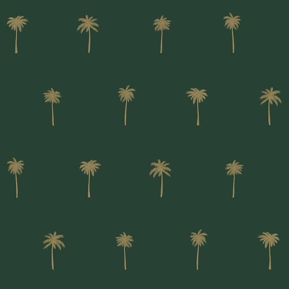Vliesová tapeta na zeď zelená se zlatými palmami 139160, Paradise, Esta Home