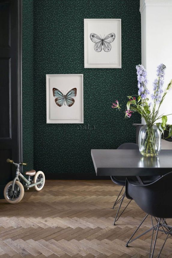 Vliesová tapeta na zeď zelená - imitace leopardí kůže 139153, Paradise, Esta Home