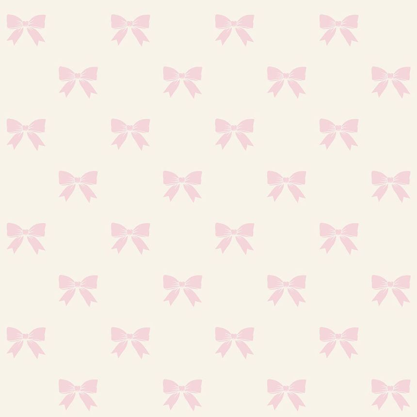 Metalická vliesová tapeta pro holky - mašličky 346846, Precious, Origin