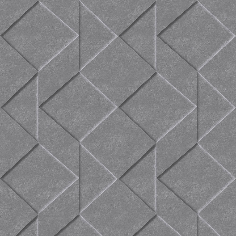 Vliesová šedá geometrická 3D tapeta na zeď M41409, Loft, Ugépa