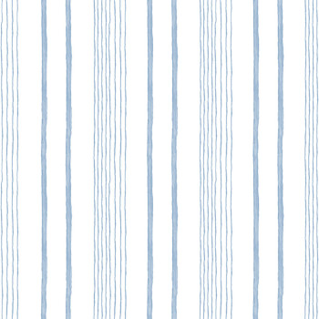 Vliesová bílá tapeta s modrými pruhy, proužky - M33311, My Kingdom, Ugépa