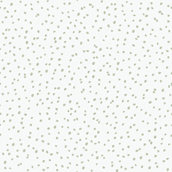 Vliesová dětská bílá tapeta se zelenými flíčky - L99304, My Kingdom, Ugépa