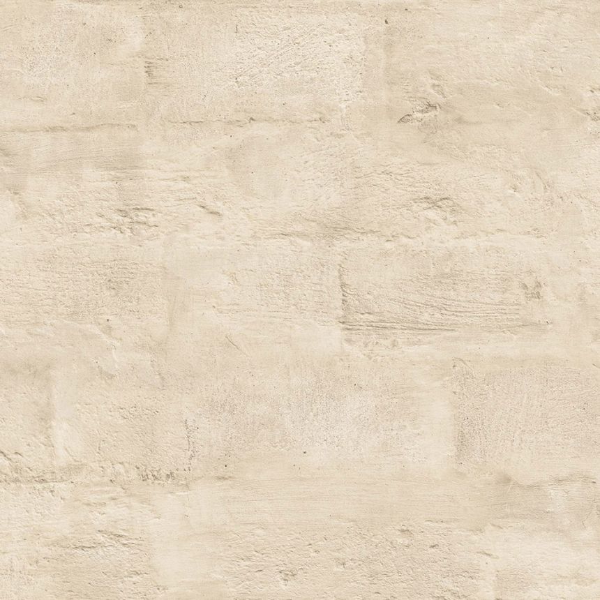 Vliesová béžová omyvatelná tapeta na zeď cihly, cihlová zeď  - M53007, Loft, Ugépa