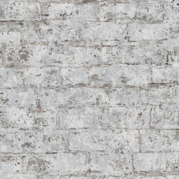 Vliesová omyvatelná tapeta na zeď šedé cihly, cihlová zeď  - M52909, Loft, Ugépa