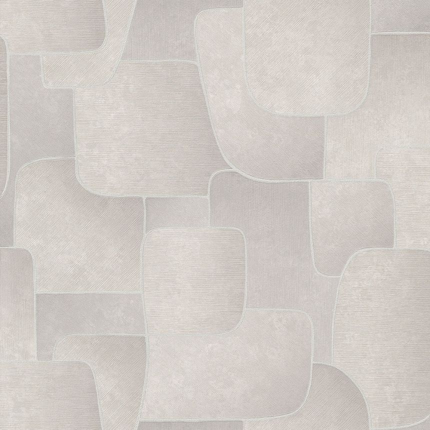 Geometrická béžová, šedá vliesová tapeta na zeď MU3104 Muse, Grandeco